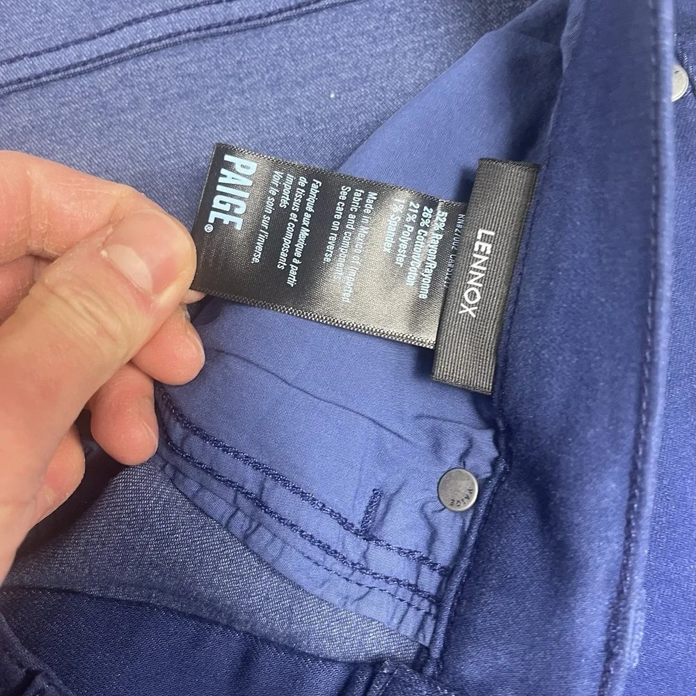 PAIGE Lennox The Skinny Slim Dark Blue Transcend‎ Stretch Men's Size 40x32 NWT